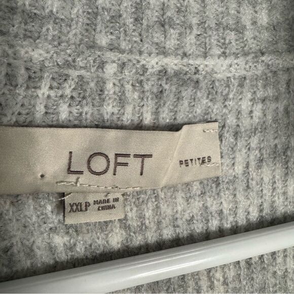 Loft Striped Zip Tunic Sweater Grey Long Sleeve Oversized Colorblock Size XXLP - Picture 10 of 12